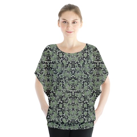 Camouflage Ornate Pattern Blouse by dflcprints