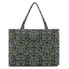 Camouflage Ornate Pattern Zipper Medium Tote Bag by dflcprints