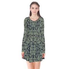 Camouflage Ornate Pattern Flare Dress by dflcprints