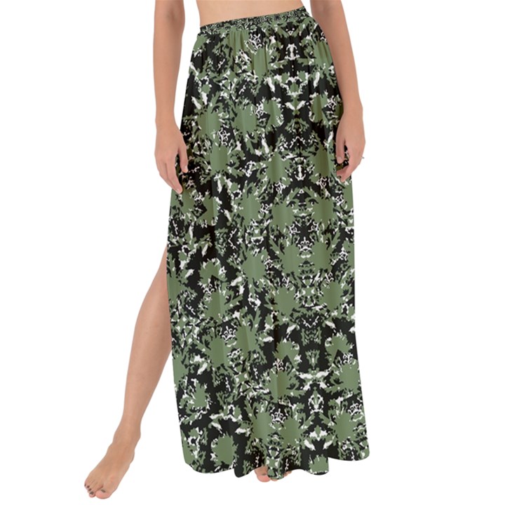 Camouflage Ornate Pattern Maxi Chiffon Tie-Up Sarong