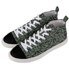 Camouflage Ornate Pattern Men s Mid-top Canvas Sneakers