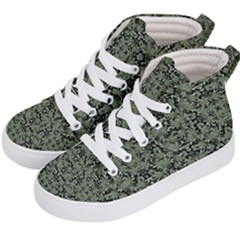 Camouflage Ornate Pattern Kid s Hi-top Skate Sneakers by dflcprints