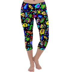 Artwork By Patrick-pattern-30 Capri Yoga Leggings by ArtworkByPatrick