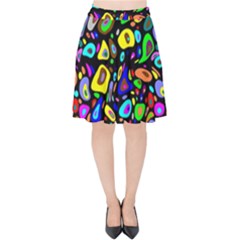 Artwork By Patrick-pattern-30 Velvet High Waist Skirt