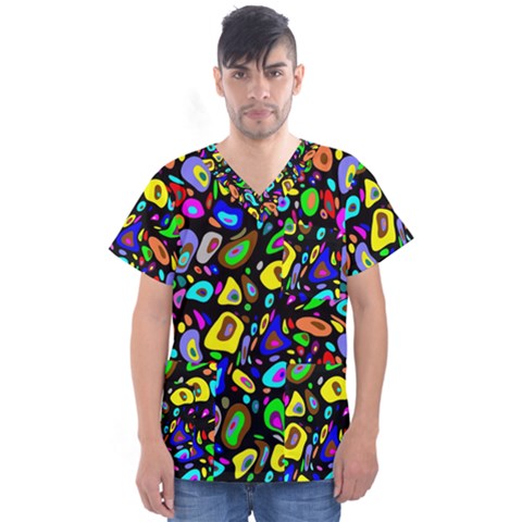 Artwork By Patrick-pattern-30 Men s V-neck Scrub Top by ArtworkByPatrick