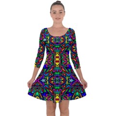 Artwork By Patrick-pattern-31 Quarter Sleeve Skater Dress by ArtworkByPatrick