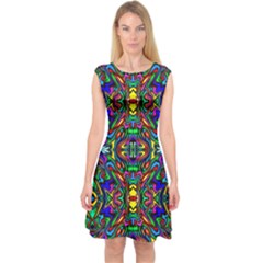 Artwork By Patrick-pattern-31 Capsleeve Midi Dress by ArtworkByPatrick