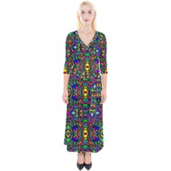 Artwork By Patrick-pattern-31 Quarter Sleeve Wrap Maxi Dress by ArtworkByPatrick