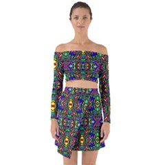 Artwork By Patrick-pattern-31 Off Shoulder Top With Skirt Set