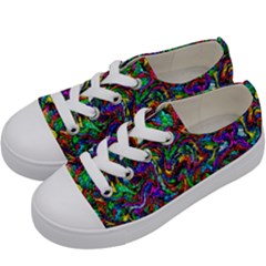 Artwork By Patrick-pattern-31 1 Kids  Low Top Canvas Sneakers