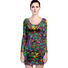 Artwork By Patrick-pattern-31 1 Long Sleeve Bodycon Dress by ArtworkByPatrick