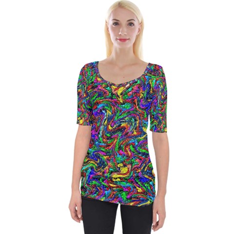 Artwork By Patrick-pattern-31 1 Wide Neckline Tee by ArtworkByPatrick