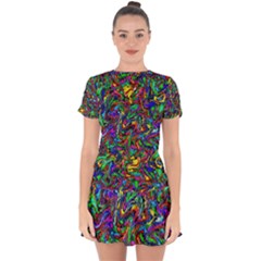 Artwork By Patrick-pattern-31 1 Drop Hem Mini Chiffon Dress by ArtworkByPatrick