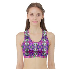 Pattern-32 Sports Bra With Border by ArtworkByPatrick