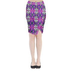 Pattern-32 Midi Wrap Pencil Skirt by ArtworkByPatrick