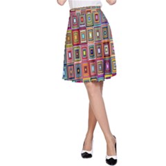 Artwork By Patrick-pattern-33 A-line Skirt by ArtworkByPatrick