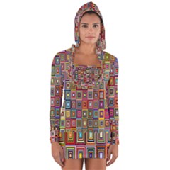 Artwork By Patrick-pattern-33 Long Sleeve Hooded T-shirt by ArtworkByPatrick