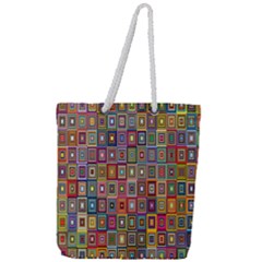 Artwork By Patrick-pattern-33 Full Print Rope Handle Tote (large) by ArtworkByPatrick