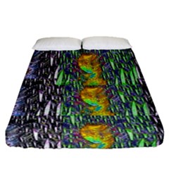 May Be A Woman In Manga Fire Fitted Sheet (queen Size) by pepitasart