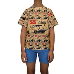 55 Chevy Kids  Short Sleeve Swimwear by ArtworkByPatrick