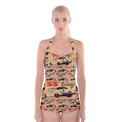 55 Chevy Boyleg Halter Swimsuit  by ArtworkByPatrick