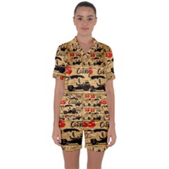 55 Chevy Satin Short Sleeve Pyjamas Set