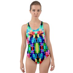 Artwork By Patrick--colorful-1 Cut-out Back One Piece Swimsuit