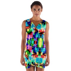 Artwork By Patrick--colorful-1 Wrap Front Bodycon Dress by ArtworkByPatrick