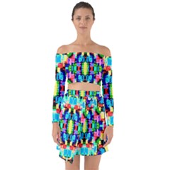 Artwork By Patrick--colorful-1 Off Shoulder Top With Skirt Set by ArtworkByPatrick