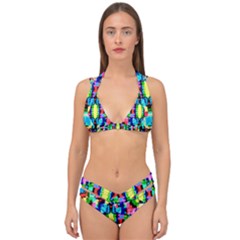 Artwork By Patrick--colorful-1 Double Strap Halter Bikini Set