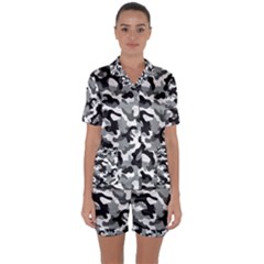 Camouflage02 Satin Short Sleeve Pyjamas Set by quinncafe82