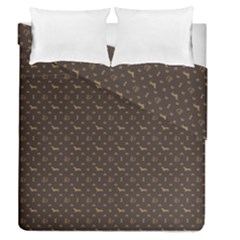 Louis Dachshund  Luxury Dog Attire Duvet Cover Double Side (queen Size) by PodArtist