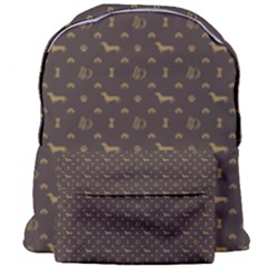 Louis Dachshund  Luxury Dog Attire Giant Full Print Backpack