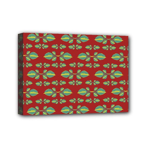 Tropical Stylized Floral Pattern Mini Canvas 7  X 5  by dflcprints