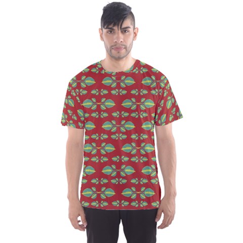 Tropical Stylized Floral Pattern Men s Sports Mesh Tee by dflcprints