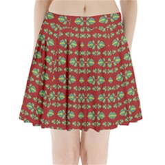 Tropical Stylized Floral Pattern Pleated Mini Skirt by dflcprints