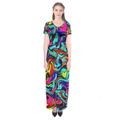 Pattern-34 Short Sleeve Maxi Dress by ArtworkByPatrick