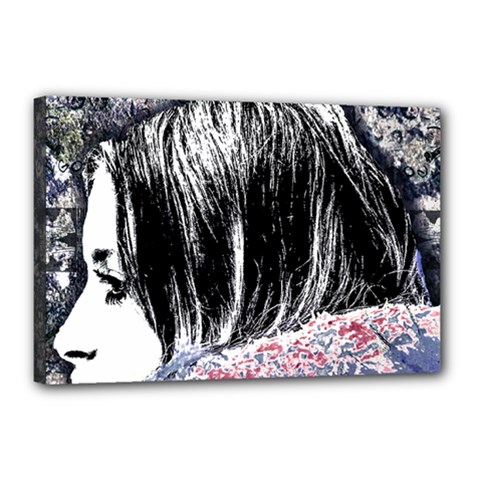 Grunge Graffiti Style Women Poster Canvas 18  X 12  by dflcprints