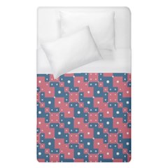 Squares And Circles Motif Geometric Pattern Duvet Cover (single Size) by dflcprints