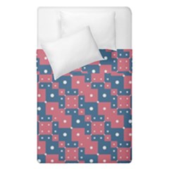 Squares And Circles Motif Geometric Pattern Duvet Cover Double Side (single Size) by dflcprints