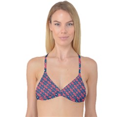 Squares And Circles Motif Geometric Pattern Reversible Tri Bikini Top by dflcprints