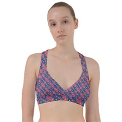 Squares And Circles Motif Geometric Pattern Sweetheart Sports Bra by dflcprints