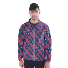 Squares And Circles Motif Geometric Pattern Wind Breaker (men) by dflcprints