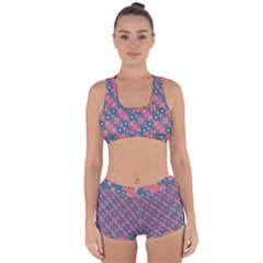 Squares And Circles Motif Geometric Pattern Racerback Boyleg Bikini Set by dflcprints