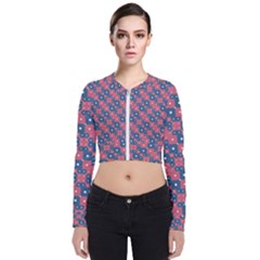 Squares And Circles Motif Geometric Pattern Bomber Jacket