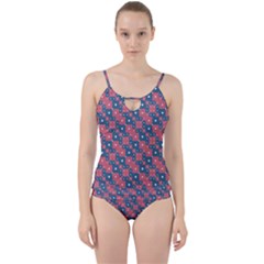 Squares And Circles Motif Geometric Pattern Cut Out Top Tankini Set by dflcprints