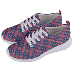 Squares And Circles Motif Geometric Pattern Men s Lightweight Sports Shoes