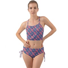 Squares And Circles Motif Geometric Pattern Mini Tank Bikini Set by dflcprints