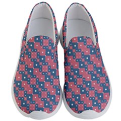 Squares And Circles Motif Geometric Pattern Men s Lightweight Slip Ons