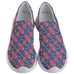 Squares And Circles Motif Geometric Pattern Women s Lightweight Slip Ons